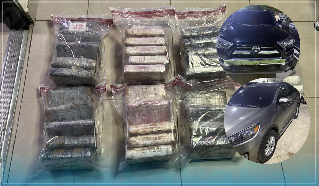DNCD desmantela red de microtráfico, detiene a tres y confisca 34 kilos de cocaína