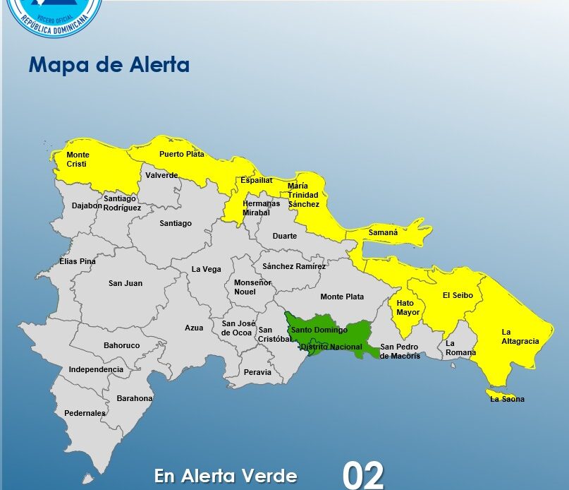 COE mantiene alertas por huracán Erin, categoría 3, que amenaza República Dominicana