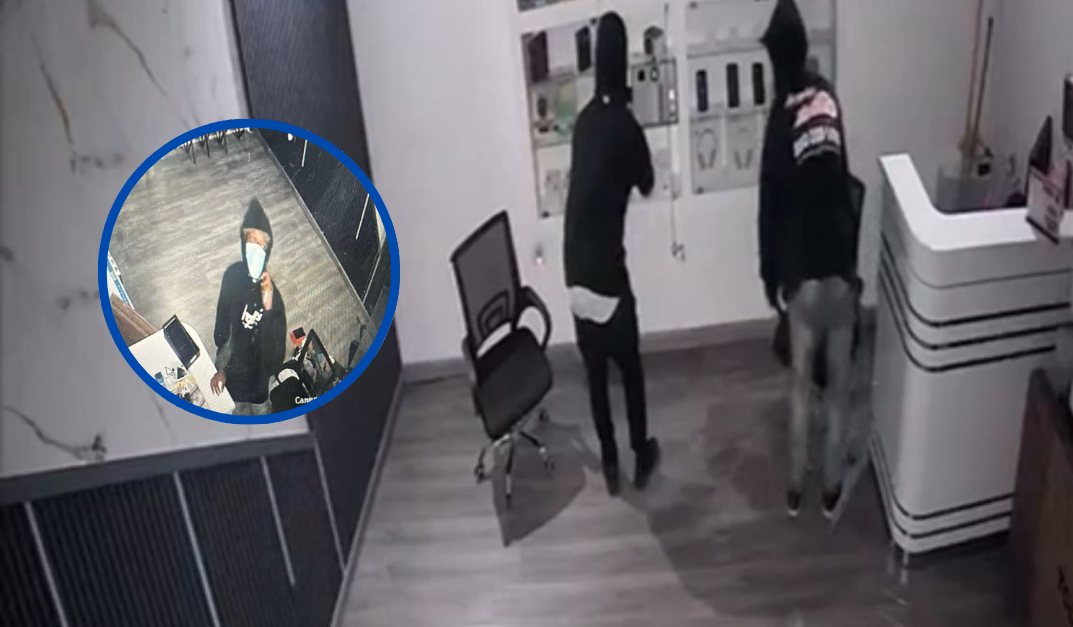 Cámaras captan robo en tienda de celulares en Yamasá
