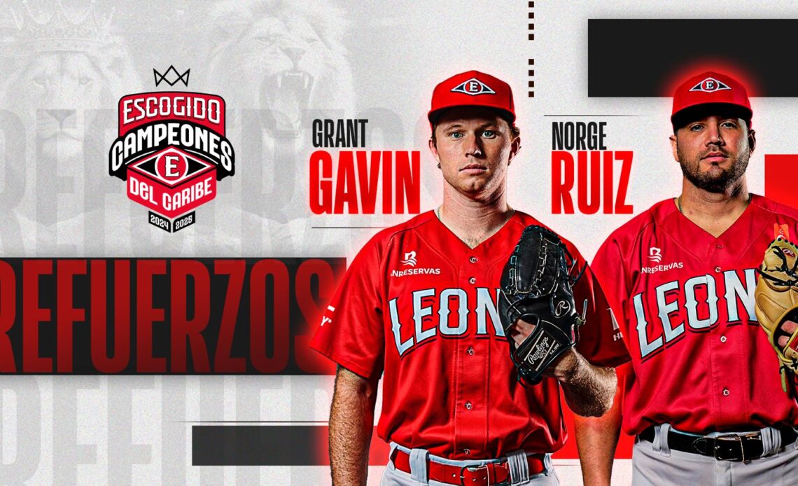 Gavin y Ruiz regresan al montículo con los Leones del Escogido