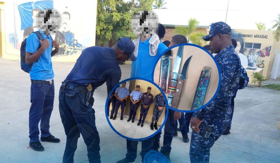 Operativo policial en escuela de Baní revela arsenal de armas y cigarrillos electrónicos