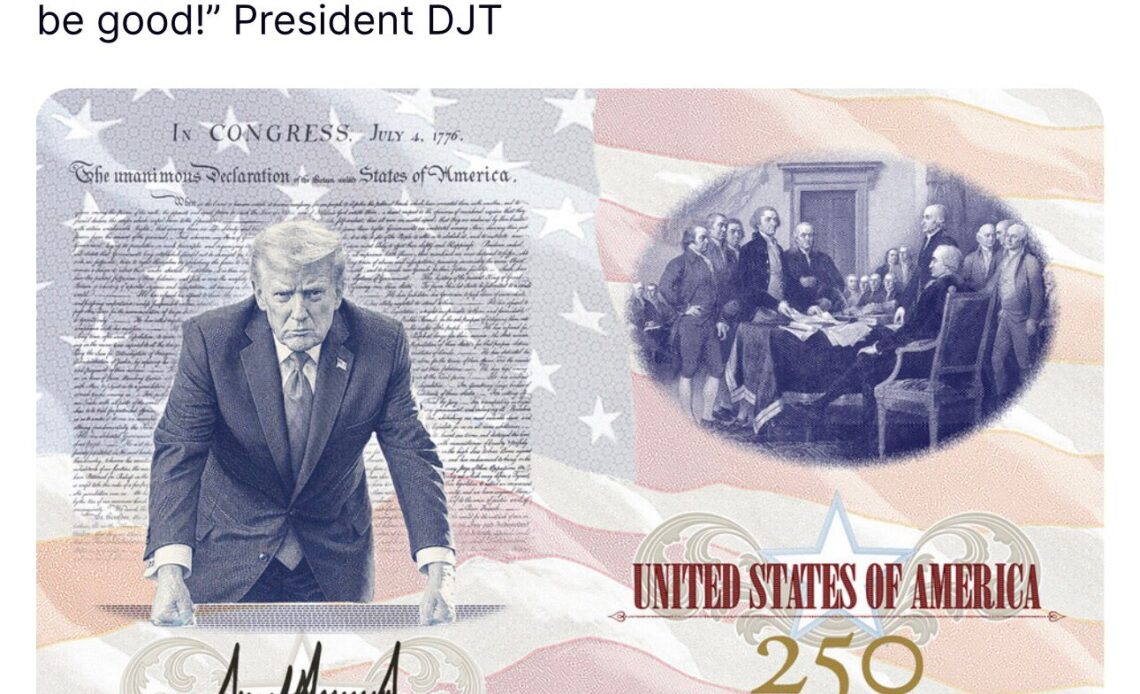 Trump Revela Pasaporte Conmemorativo con su Imagen y Advertencia Migratoria