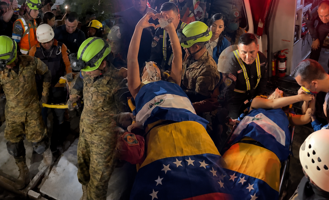 Presidente Bukele celebra el exitoso rescate de Camila de entre los escombros