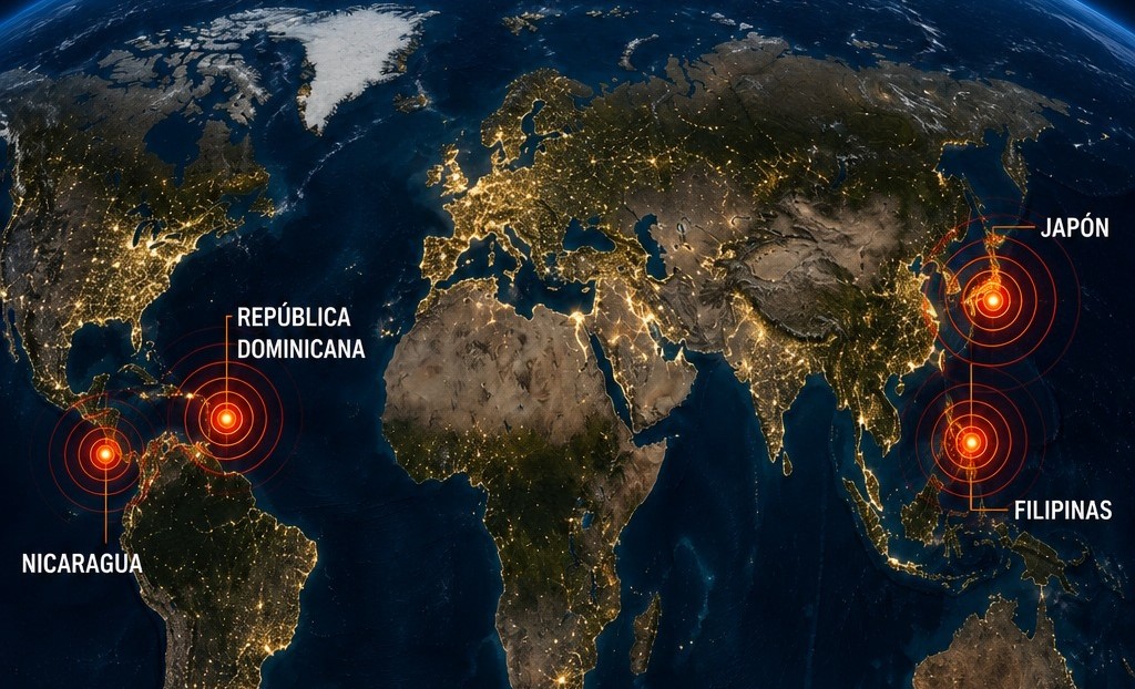 Actividad Sísmica Global: Sismos Sacuden República Dominicana, Filipinas, Japón y Nicaragua