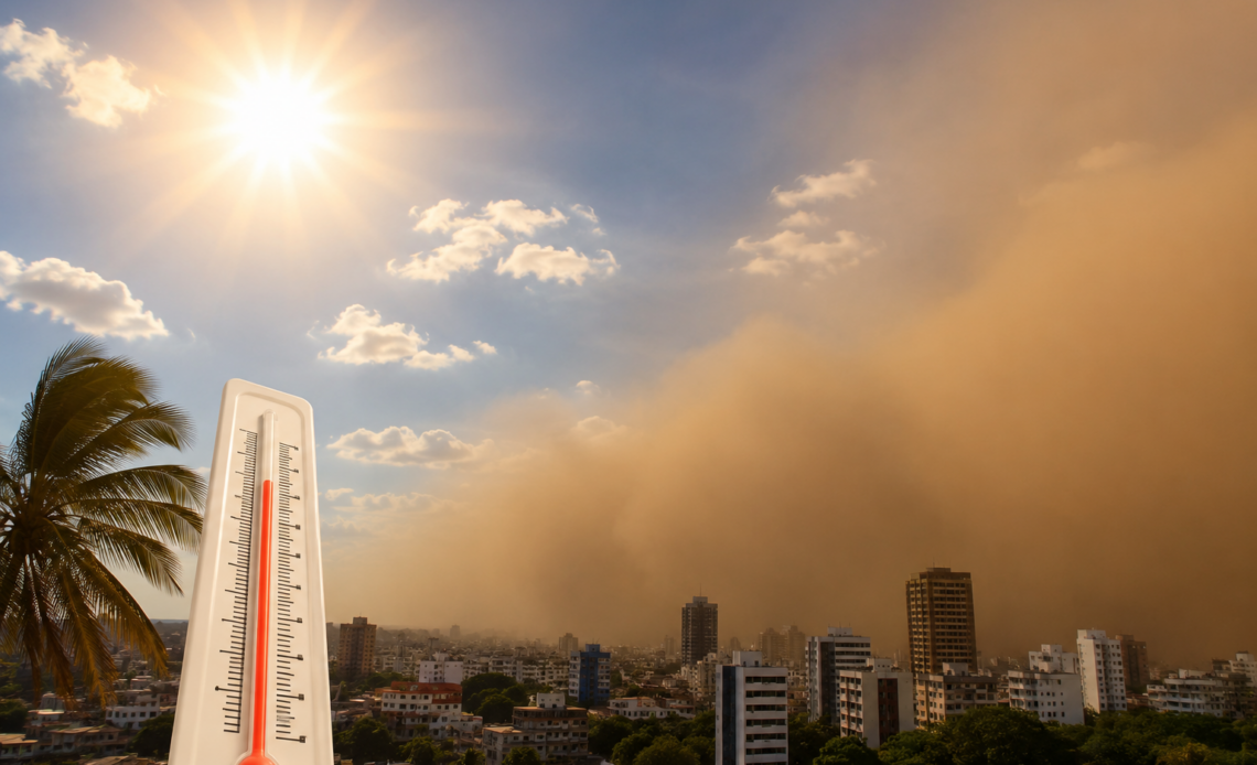 Indomet: Polvo del Sahara y sistema anticiclónico reducirán lluvias y mantendrán altas temperaturas