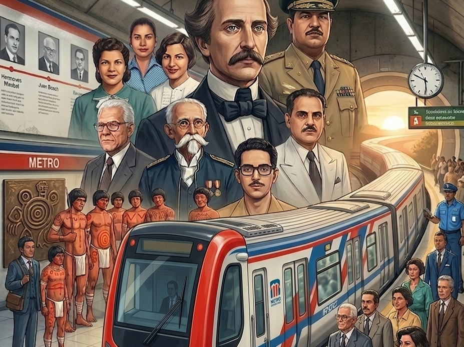 Más allá de las paradas: Las historias de los héroes y figuras que nombran la Línea 1 del Metro de Santo Domingo