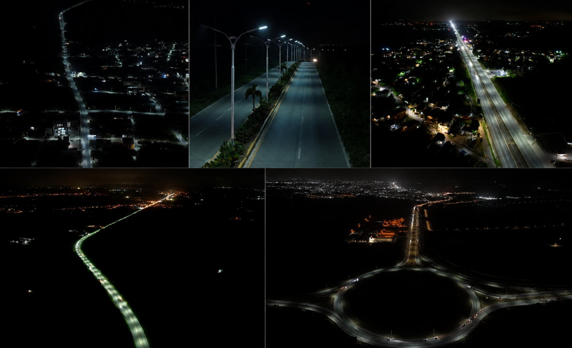 MOPC y RD Vial Avanzan en la Iluminación de Autopistas con Energía Solar para Mayor Seguridad
