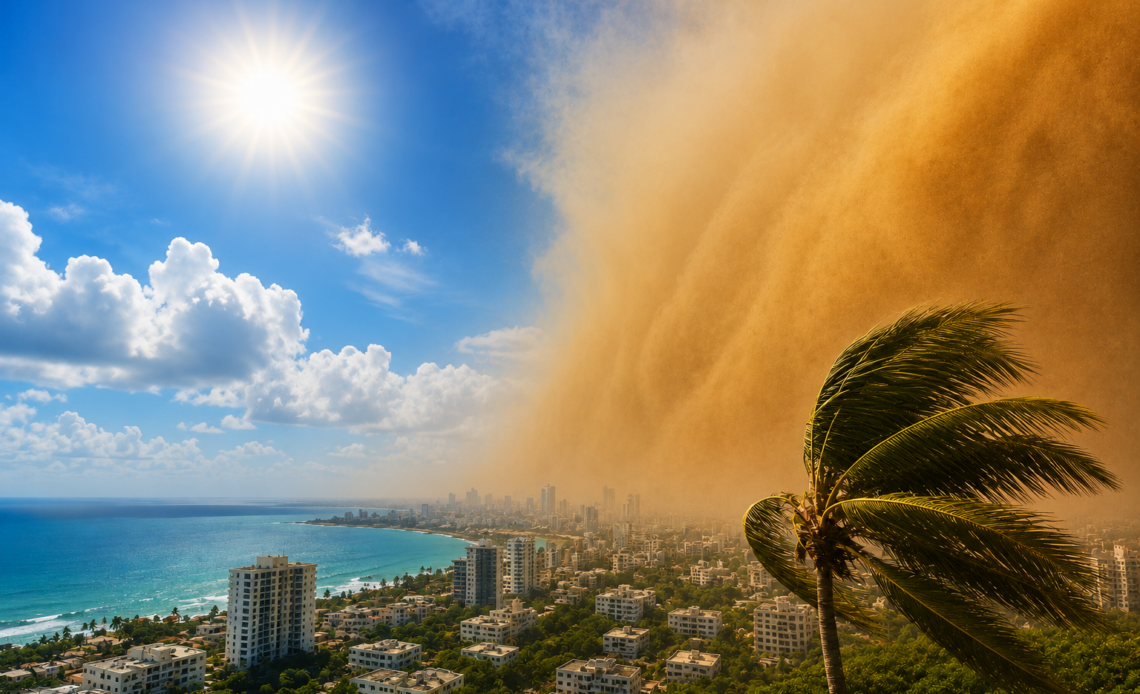 Anticiclón y Polvo Sahariano: Altas Temperaturas y Lluvias Dispersas Persisten