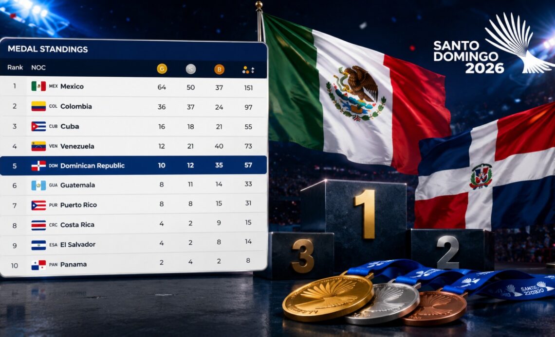 México Extiende su Liderazgo en Medallero de SD 2026; República Dominicana Cierra el Miércoles en Quinto Lugar