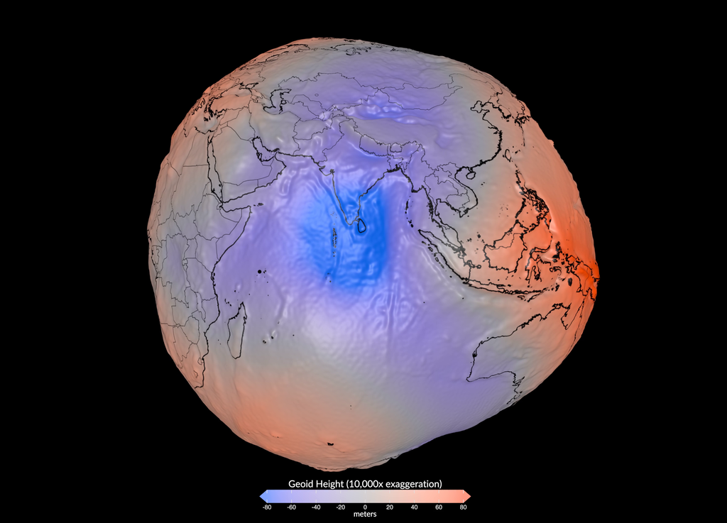 La NASA revela la forma real de la Tierra influenciada por la gravedad: un geoide irregular