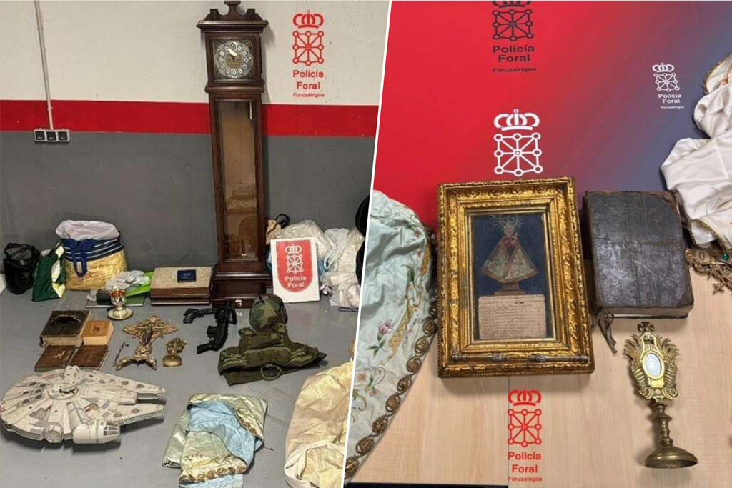 Objetos de arte sacro robados en una ermita riojana recuperados en vivienda ocupada