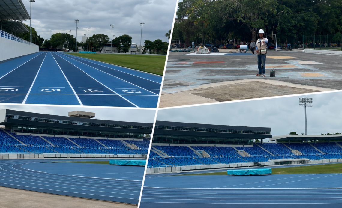 Continuación de las Obras de Remodelación en las Pistas del Estadio Olímpico Félix Sánchez