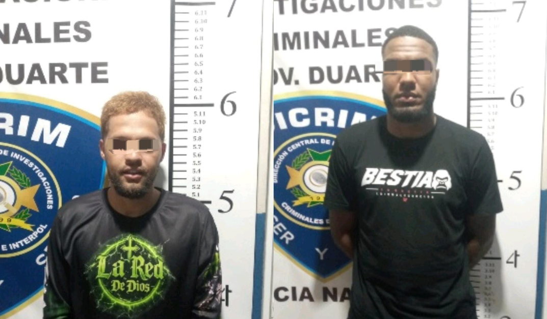 Detenidos en San Francisco de Macorís dos individuos buscados por crímenes en Santiago