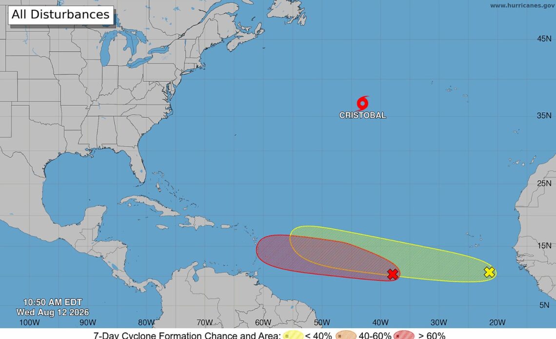 Tormenta Tropical Cristóbal, Tercera de 2026, No Amenaza a República Dominicana