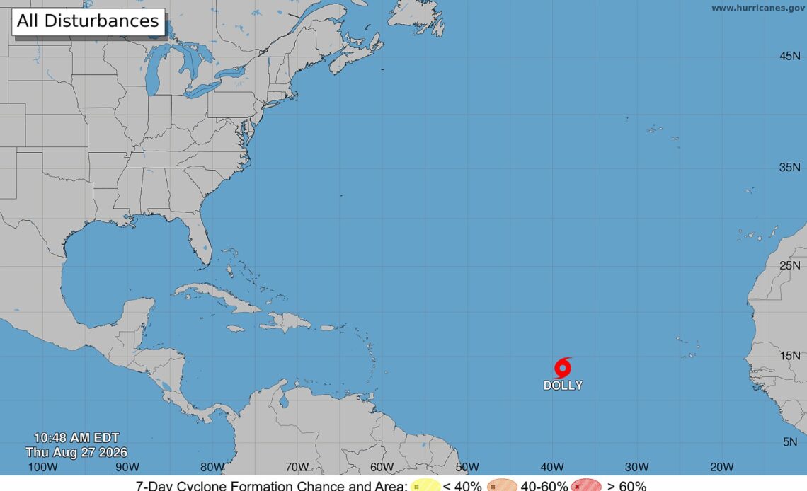 Dolly se consolida como la cuarta tormenta tropical de la temporada ciclónica 2026