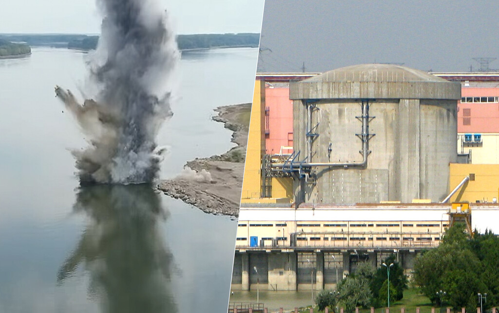 Rumanía utiliza explosivos para asegurar el suministro de agua a su central nuclear ante la sequía del Danubio