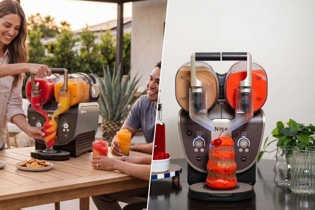 Ninja Lanza la SLUSHi Twist: Una Máquina de Granizados Doméstica con Doble Depósito y Mayor Capacidad para Cócteles