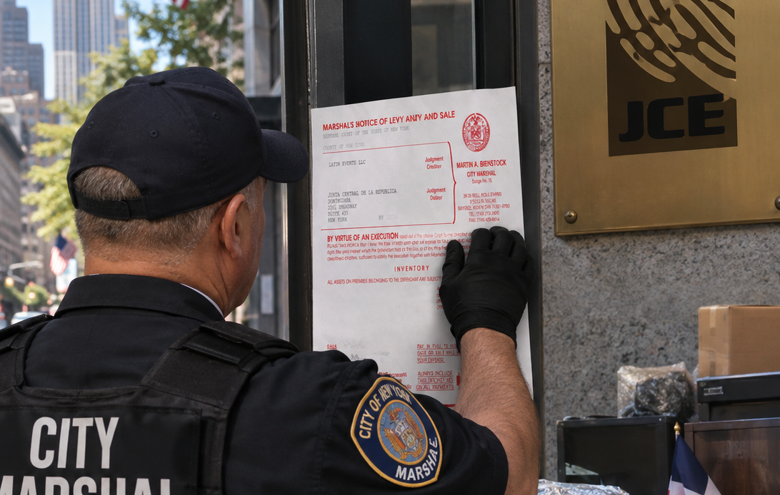 Embargo de activos de la JCE en Nueva York por presunta deuda de casi un millón de dólares