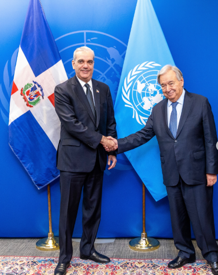 Presidente Abinader y Secretario General Guterres Se Reúnen para Reforzar Colaboración entre República Dominicana y la ONU