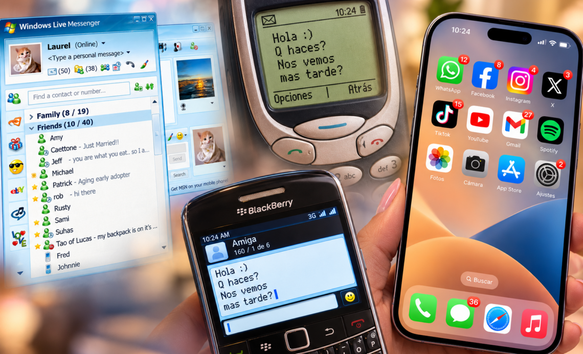 La comunicación digital antes de la era de WhatsApp: SMS y MSN Messenger
