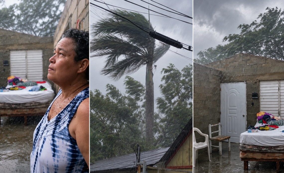 Vivienda pierde completamente su techo en Lajas Campeche por intensos vientos en Dajabón