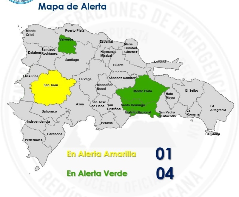 Reducen a Cinco las Zonas en Alerta por Vaguada en República Dominicana