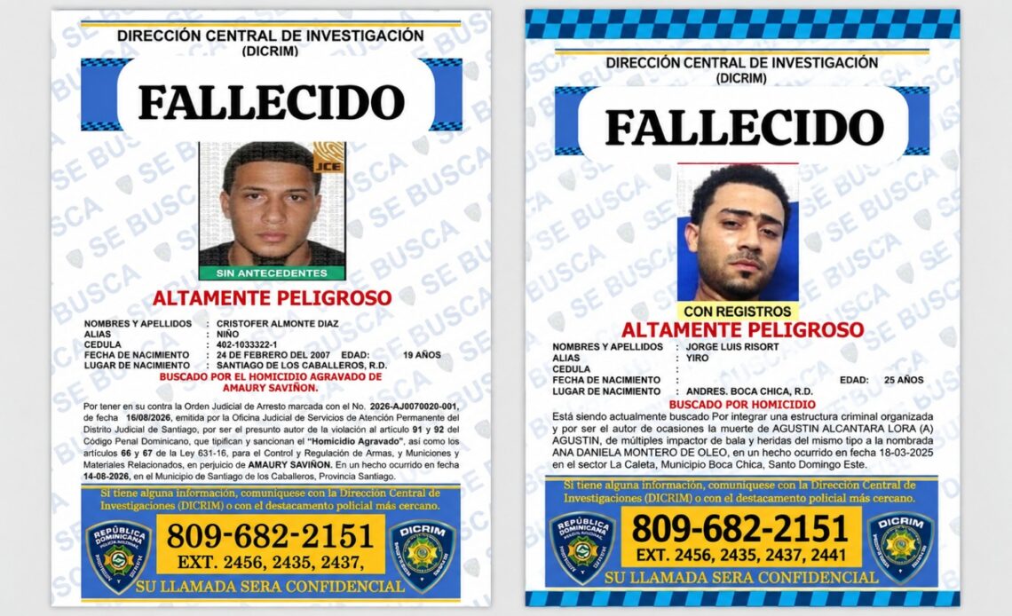 Dos Individuos Fallecen en Enfrentamientos Armados con la Policía en San Pedro de Macorís y Santiago